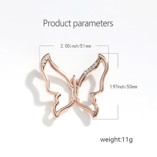 Image of Dainty Butterfly Silk Scarf Ring Brooch for Women Elegant Rhinestone Crystal Shawl Scarves Buckle Wrap Clip Exquisite Costume Accessories Decoration Wedding Holiday Jewelry