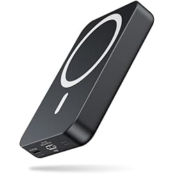 Cargador De Bateria De Auto Inalambrico NOHON Batería Externa Power Bank Magnético 10000mAh: Wireless Powerbank | Inalámbrico Cargador Portátil 20W PD USB-C Carga Rápida | Compatible con iPhone15 14 13 12 Mini Pro ProMax | Negro Oscuro