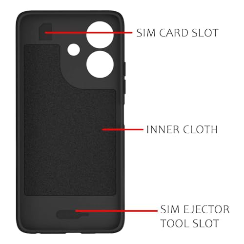 Image of Shockproof Case for Realme C61 4G / Narzo N61 4G | Full Camera Protection | TPU Flexible Back Cover for Realme C61 4G / Narzo N61 4G (Matte Black)