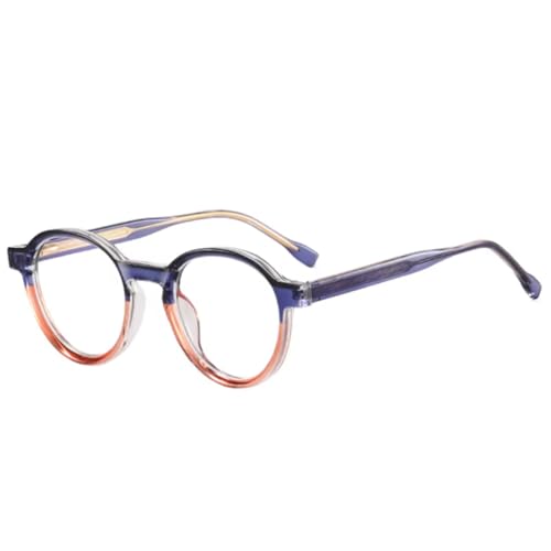 Lunettes rétro ovales bicolores TR90 pour hommes et femmes à monture transparente