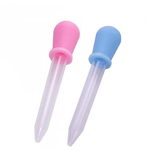 Senkary 10 stuks pipetten siliconen en plastic druppelpipetten vloeibare druppelaars voor snoep zoete kinderen kinderen keuken gummy mal en ambachten, 5 ml, 10 kleuren