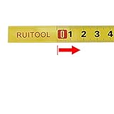 Producto de alta calidad. Cinta métrica métrica de 1-5 m, 0.5 pulgadas, para tabla de medición de carpintería, con escala en T, autoadhesiva, 2M-Z