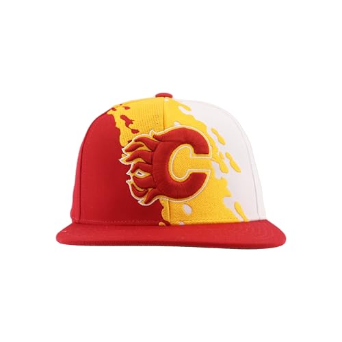Image of ZHATS NHL Unisex-Adult NHL Officially Licensed Adjustable Snapback Hat Flat Bill Z11 Retro Paintbrush
