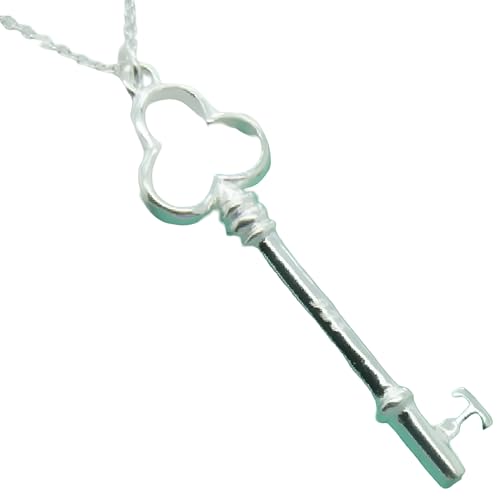 Collier clé squelette en argent 925, l'excellence du cristal