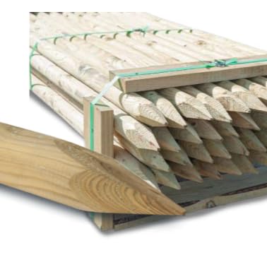 Estaca para árboles/Tutores con Punta, Postes de Madera de Pino tratada para Exterior/estacas de fijación, estacas para Jardin, tutores para Plantas (175 cm ⌀ 6 mm 8 Unidades)