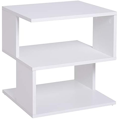 HOMCOM Modern Square Coffee Table with Storage Cover