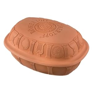 Römertopf 14005 Clay Roaster | 40 Years Anniversary Edition | Non-Stick Dutch Oven | Healthy Clay Pot Cooking | Clay Baker | Versatile Cooking Vessel – 3.7 Quarts (3.5 Liters) for up to 6 people