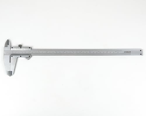PIMALDAUM Pied à coulisse DIN 862 – Acier carbone – Nonius 0,15 mm – Pied à coulisse de précision avec différentes plages de mesure – Livré en boîte plastique robuste (300 mm)