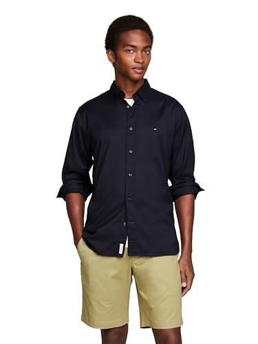 Chemise Tommy Hilfiger homme Regular en popeline stretch à manches longues