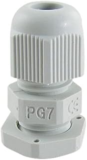 Tool parts 3-6.5mm Cables PG7 Waterproof Wht Plastic Glands 10 Pcs