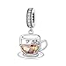Lustige Kaffee-Anhänger Charm 925 Sterling Silber Charm passt für Pandora Armband Halskette, SCC2842 Armband günstig Kaufen-Lustige Kaffee-Anhänger Charm 925 Sterling Silber Charm passt für Pandora Armband Halskette, SCC2842