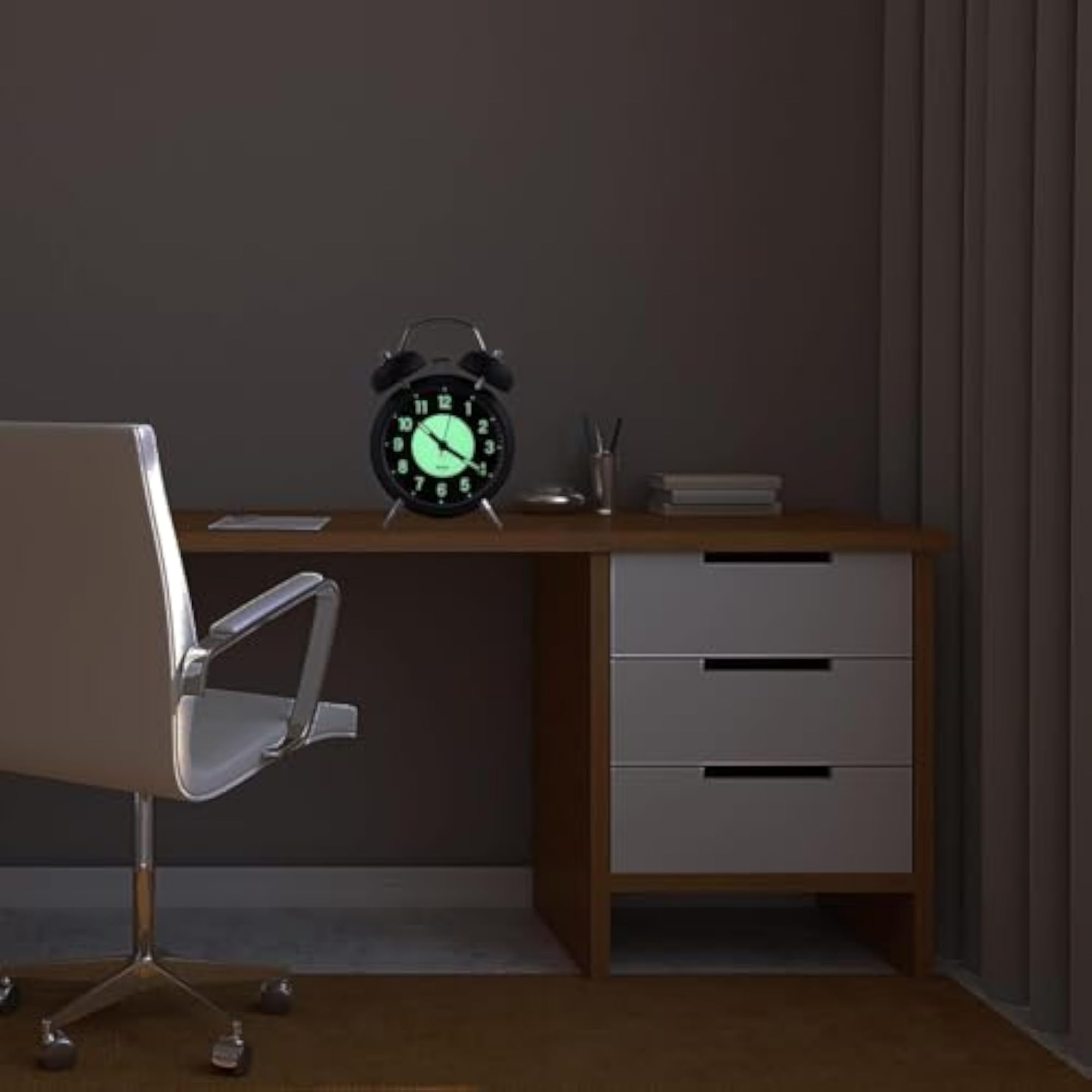 Table Analog Clock Alarm Super Loud for Heavy Sleepers