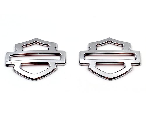 2PCS Metal Chrome CVO Custom Metal Tank Emblems Show Gloss Finish (Chrome)