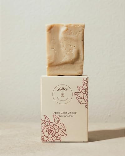 Image of Agapi Sikkim Apple Cider Vinegar Shampoo Bar - Natural, Nourishing Hair Care with Coconut, Olive & Castor Oils - Eco-Friendly, Zero-Waste, Anti-Dandruff -110g