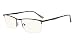 Eyekepper Quality Spring Hinges Half-Rim Computer Readers Reading Glasses (Gunmetal, Yellow Tinted Lenses) +1.25