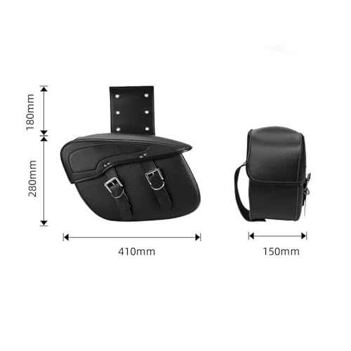 Alforja de cuero impermeable para motocicleta para Suzuki Boulevard C50t miniatura 3