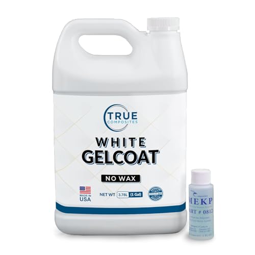 Gelcoat blanco profesional de 1 galón con endurecedor MEKP miniatura 1
