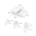 Blu Monaco White Desk Organizer - 5 Piece Interlocking Desk Accessories Set - Paper - Document Tray, Pen Cup, 3 Assorted Accessory Trays