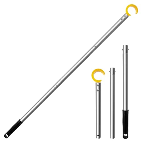 Gancho para tragaluz de techo, para abrir, alargador para abridor de ventanas, alargador de mango de ventana, de acero inoxidable, gancho para tragaluz Velux, barra telescópica para abrir ventanas (92