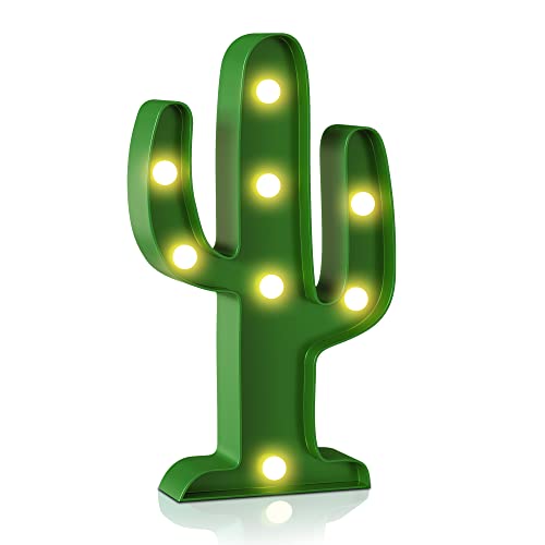 Green Cactus Decor, Mexican Party Decorations, Battery Powered Cactus Night Light for Kids, Western Decor, Kids Room Decor, Fiesta Party Decorations, Cinco De Mayo Party Decorations