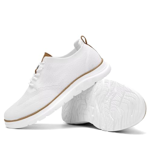 Image of Mens Casual Dress Oxfords Shoes Fashion Mesh Work Business Walking Sneakers Comfortable Lightweight Soft Sole