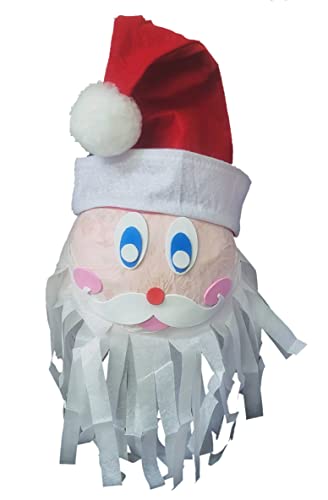 Ctt Creations ST-101 Christmas Pinata - Santa Claus Round 3D 11 Inch Sturdy Pinata - Holiday Celebration And Party Decoration thumb #4