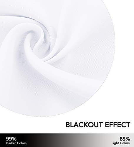 NICETOWN Sliding Door Curtains for Patio, Wide Width Drape, Vertical Curtains for Patio Door (White, Width 100 inches, Length 95 inches)