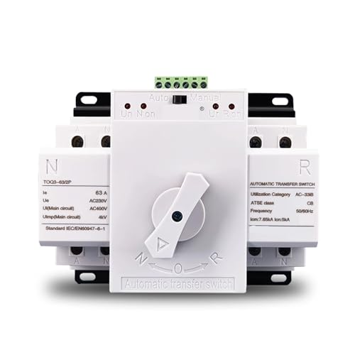 Interrupteur de transfert automatique 63A sécurisez votre courant 2P 230V