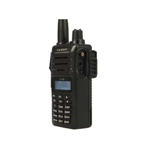 Yaesu FT-65E Walkie-Talkie Doble Banda VHF/UHF | 5W de Potencia, Construcción Militar MIL-STD-810, Estanco IP54, Batería 1950 mAh, Audio BTL de 1W