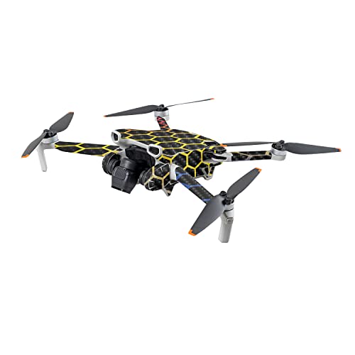 Image of MightySkins Carbon Fiber Skin Compatible with DJI Mini 3 - Primary Honeycomb | Protective, Durable Textured Carbon Fiber Finish | Easy to Apply