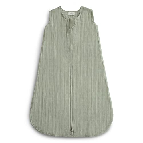 Image of mushie Baby Wearable Blanket | 100% Organic Cotton Muslin | Sleeping Bag for Infants (Sage)