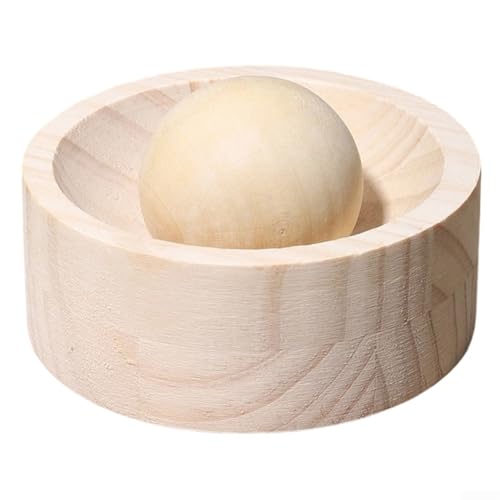 Hosrivae Herramienta de madera maciza para enrollar masa de albóndigas, dispositivo de aplanamiento tradicional para tartas de arroz y recetas Wonton