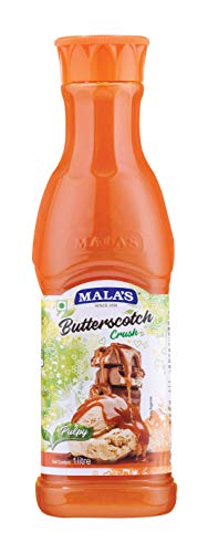 Mala's Butter Scotch Crush Fruit Drink - 1L | Mixer for Mocktails, Cocktails, Drinks, Juices, Beverages