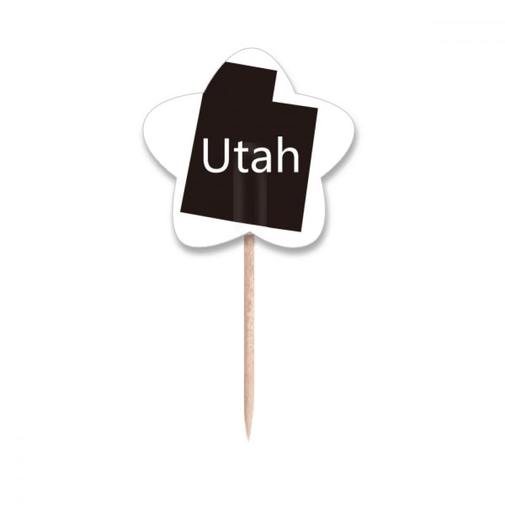 Carte des États-Unis drapeaux cure-dents Utah et décoration cupcake picks étoiles