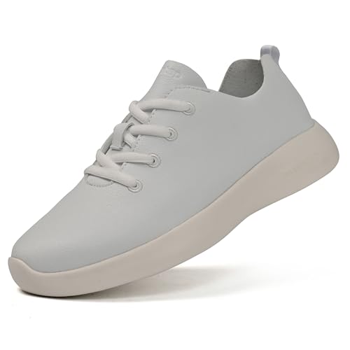 Balance Runner Comfortable Leather Sneakers for Women and Men, Non-Slip Arch Support Walking Shoes, Casual and Work Shoes for Women, Fashion Sneakers for Office, Black, White, Tan Running Shoes and Casual Shoes for All day