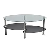 vidaXL Tavolino Design Esclusivo 3 Ripiani Nero