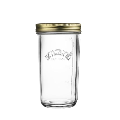 Image of Kilner Premium 4 x 500ml Wide Mouth Preserve Airtight Glass Jar | Transparent, Reusbale Kitchen Food Storage & Pickling Jar for Jams, Pickles, Herbs, Spices