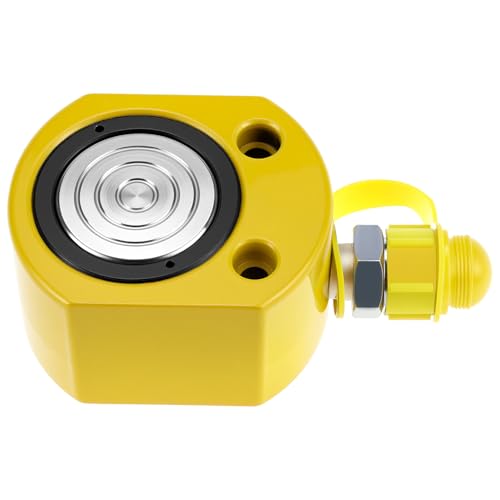 Image of QWORK 20T Hydraulic Cylinder Jack - Mini Hydraulic Ram Jack Porta Power with 13mm Stroke, Manual Pump & Heavy-Duty Metal Structure for Machinery & Construction