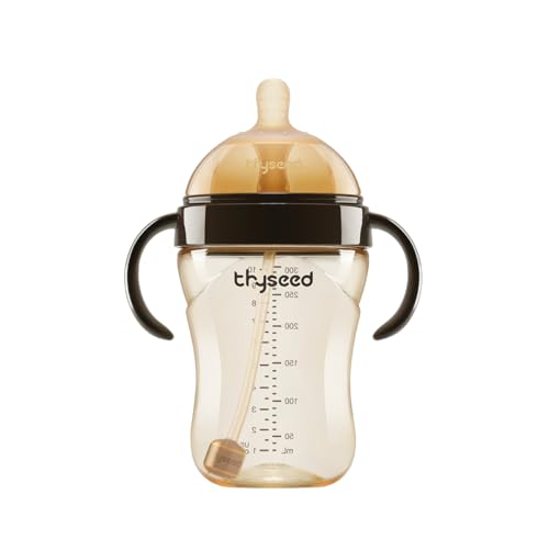 Image of Thyseed Bottles for Breastfed Baby Who Refuses Bottle Toddler Breastlike Breastfeeding PPSU Bottle That Looks Like A Breast 10oz/300mL 10+ Months 1 Pack