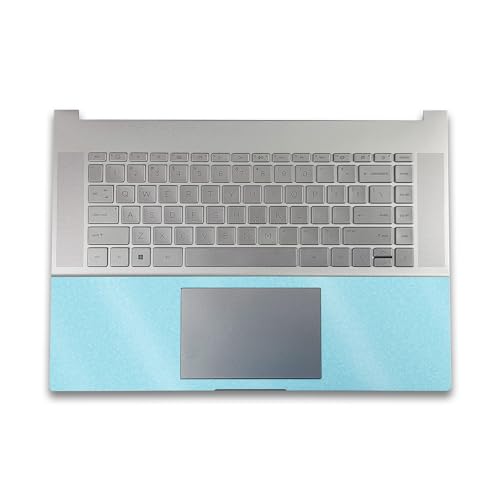 Image of Glossy Glitter Gaming Skin Compatible with HP Envy x360 16 inch (2023) - Solid Baby Blue - Premium 3M Vinyl Protective Wrap Decal Cover - Easy to Apply | Crafted in The USA by MightySkins