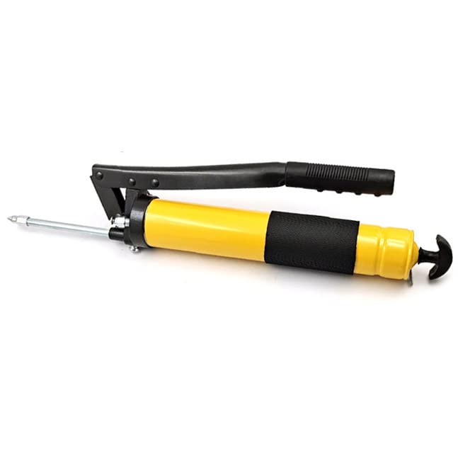 Buachois Pistola per Grasso,Pistola per Grasso Lubrificante a Doppio Pistone a Doppia Asta di Pressione 600G,Ingrassatore Manuale per Macchine Edili a Stantuffo