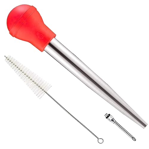 COLLBATH Stainless Steel Turkey Seasoning Turkey Injector Meat Injector Marinade Kit for Cooking
