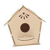 Yardenfun Casa De Pájaros De Madera para Infantil Manualidades Decoración De Exteriores y Actividades De Casa