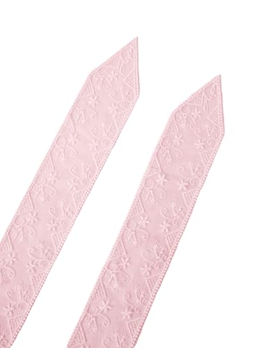 Image of RoseSeek Women's Lace Sheer Mesh Waist Scarves Lightweight Thin Skinny Scarfs Shawl Fashion Accessories