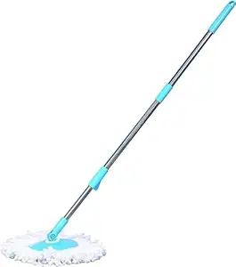 Milton Mop Stick Stainless Steel Mop Rod Stick with 360 Degree Rotating Pole for Floor Cleaning with 1 Refill