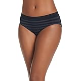 Jockey Women's Underwear Matte & Shine Seamfree Hipster, Black, 8