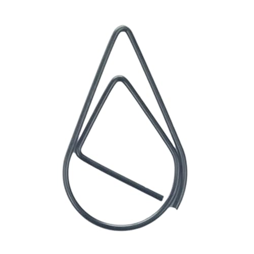 100 個金属ペーパークリップ水滴形状ブックマークオフィスクリップ装飾学用品装飾水滴形状クリップ金属小さなしおり