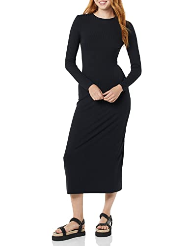 Image of Amazon Essentials Women's Wide Rib Open Back Long Sleeve Dress (Previously Daily Ritual)