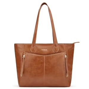Missnine Tote Bag for Women with Zipper, Leather Purse and Handbags, Ladies Top-handle Shoulder Bags for Work, Casual, Travel