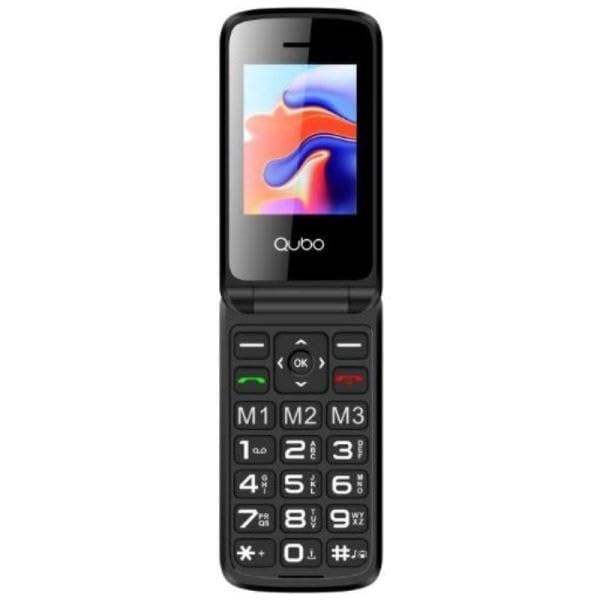 Qubo Teléfono Móvil X-247 4G para Personas Mayores- Negro y Azul